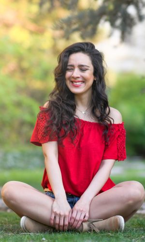woman happy mexico mexican smile happiness love garden photoshoot red blouse fashion style love girl latino heart
